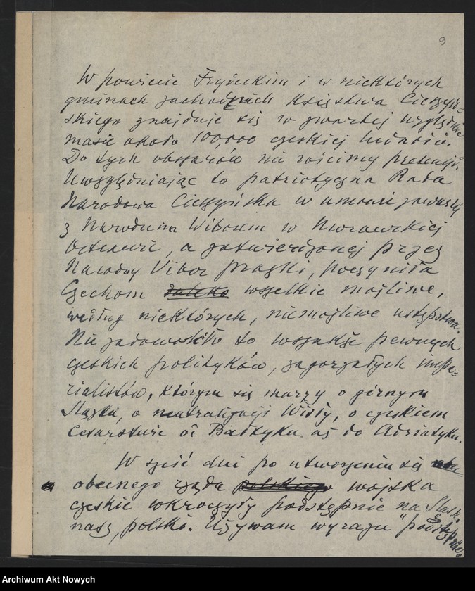 image.from.unit.number "Exposé I. J. Paderewskiego (bruliony) oraz wyciąg ze sprawozdania z 3-go posiedzenia Sejmu Ustawodawczego"