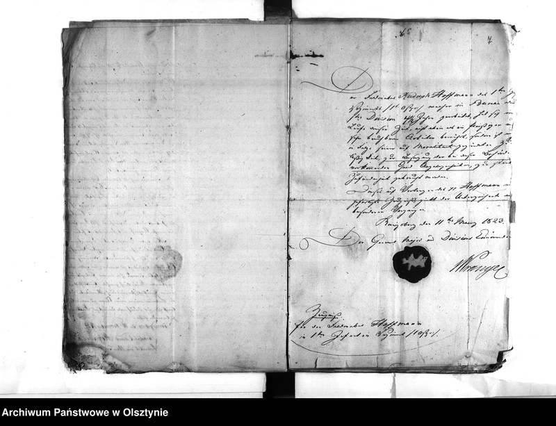 image.from.unit.number "Anstellung des Feldwebel Hoffmann [Rudolph Eduard] jetzigen Regierungs-Büreau Assistenten"