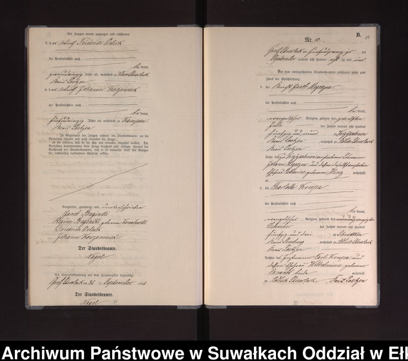 image.from.unit.number "Heiraths-Neben-Register des Preussischen Standes-Amtes Gross Stüerlack Kreis Loetzen"