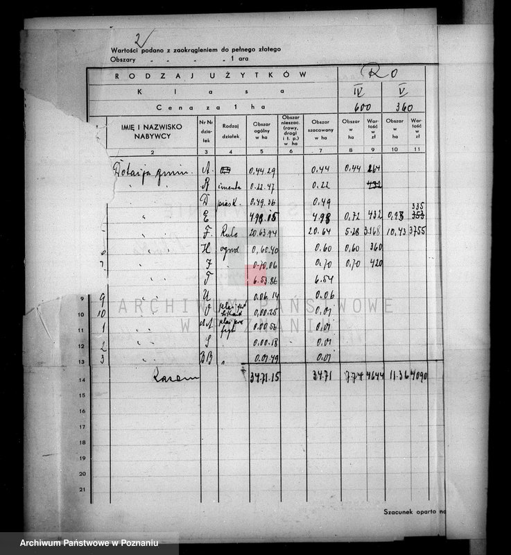 Obraz 6 z jednostki "Operat szacunkowy majątku Poborka powiatu wyrzyskiego"