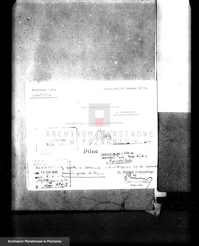 Obraz 20 z jednostki "Zatwierdzenie zakładu przemysłowego rzeźni Leona Adamczaka w Gulczu pow. czarnkowski"