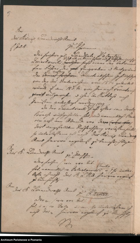 Obraz 8 z jednostki "A. betr. den polnischen Emigranten Valentin von Zwierkowski"