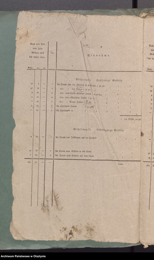 image.from.unit.number "Kirchen Etat, Einnahme und Ausgabe der Kasse zu Schwarzstein"