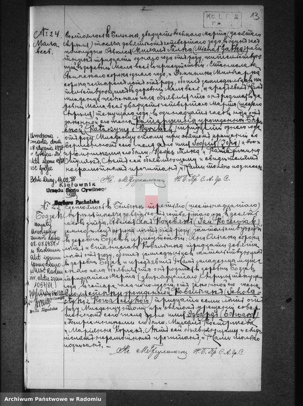 image.from.unit.number "[Duplikat akt urodzonych, zaślubionych i zmarłych parafii Belsk za 1904 r.]"