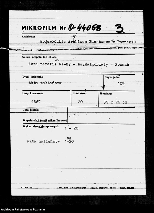 Obraz 1 z jednostki "Księga małżeństw"