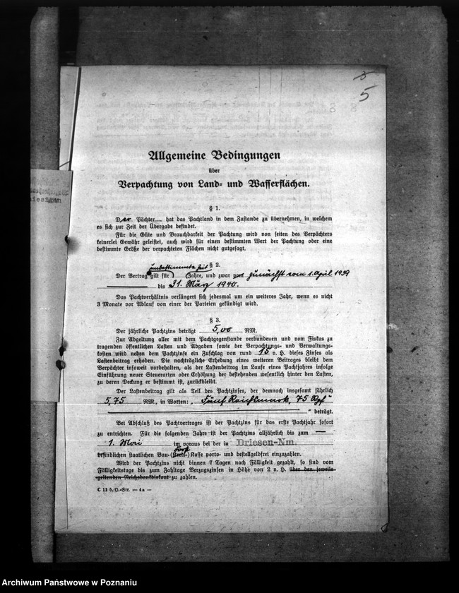 Obraz 9 z jednostki "Dzierżawienie gruntów należących do Dyrekcji Dróg Wodnych"