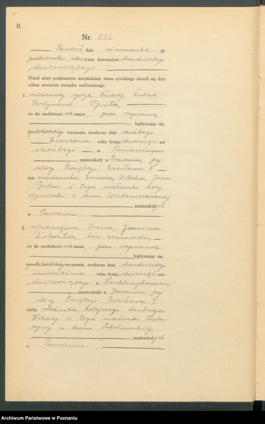 Obraz 12 z jednostki "Księga miejscowa małżeństw tom IV [Rejestr główny małżeństw]"