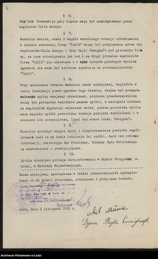 Obraz 5 z jednostki ""Tanio" wł. Chil Mune i S-ka- sprzedaż towarów dzianych"