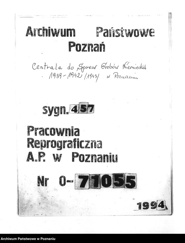 Obraz 1 z jednostki "Wykazy miejscowych Niemców, którzy zginęli w 1939 roku A - P"