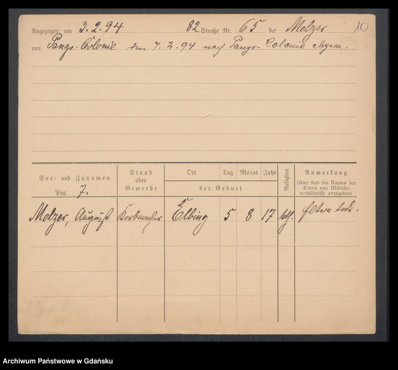 image.from.unit.number "Karty meldunkowe: Melzer Adolf - Menss"