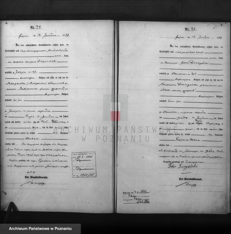 Obraz 14 z jednostki "Księga urodzeń t. I"