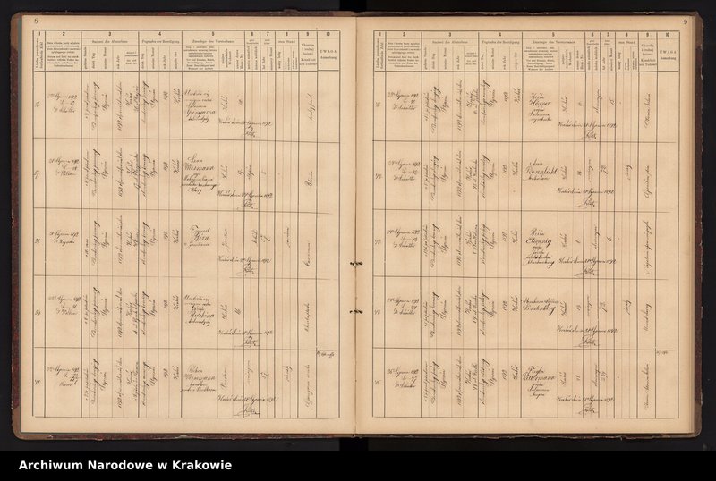 image.from.unit.number "Księga obejmująca wpisy wypadków śmierci Izraelitów w okręgu metrykalnym Krakowskim na rok 1892"