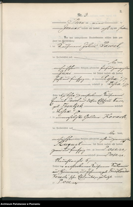 Obraz 8 z jednostki "Księga małżeństw t. I"