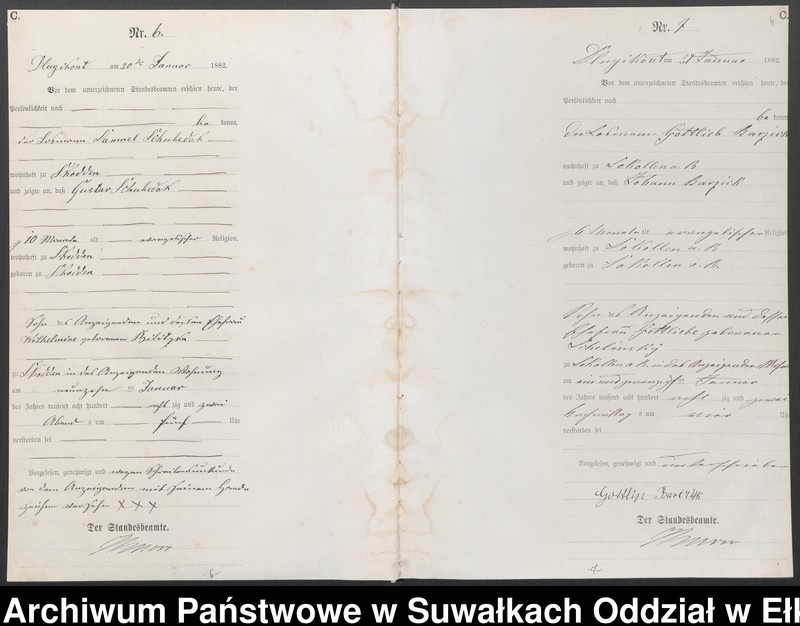 image.from.unit.number "[Sterbe-Haupt-Register des Königlich Preussischen Standes-Amtes Kumilsko Kreis Johannisburg]"
