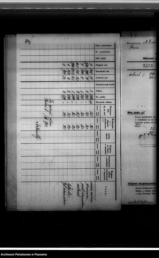 Obraz 18 z jednostki "Tartak w Poniecu pow. gostyński, własność H. Drobiński nr woj. kotła 2497"