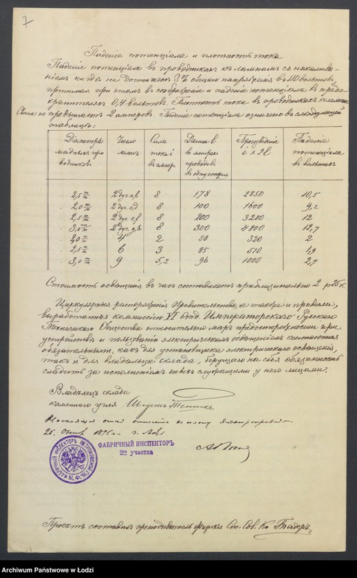 Obraz 9 z jednostki "Ob˝ êlektričeskom˝ osvěŝeniì ugol’nago sklada Avgusta Tešiha v˝ gor[ode] Lodzi"