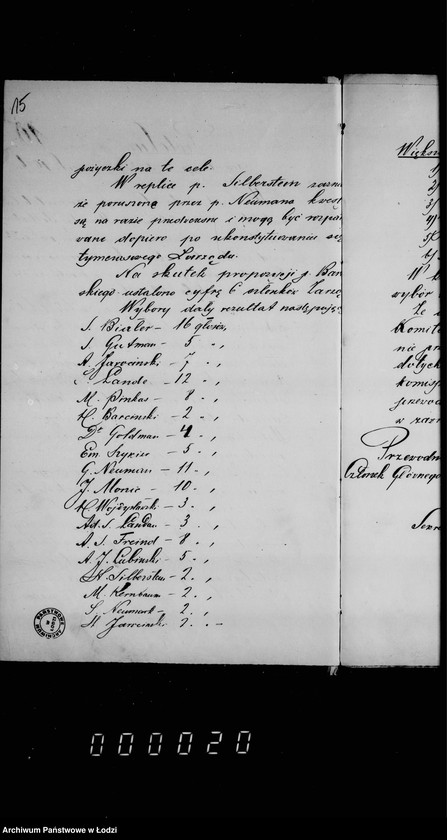 Obraz 18 z jednostki "Protokóły Zarządu Gminy Starozakonnych m. Łodzi [od 15 października 1914 r.]"