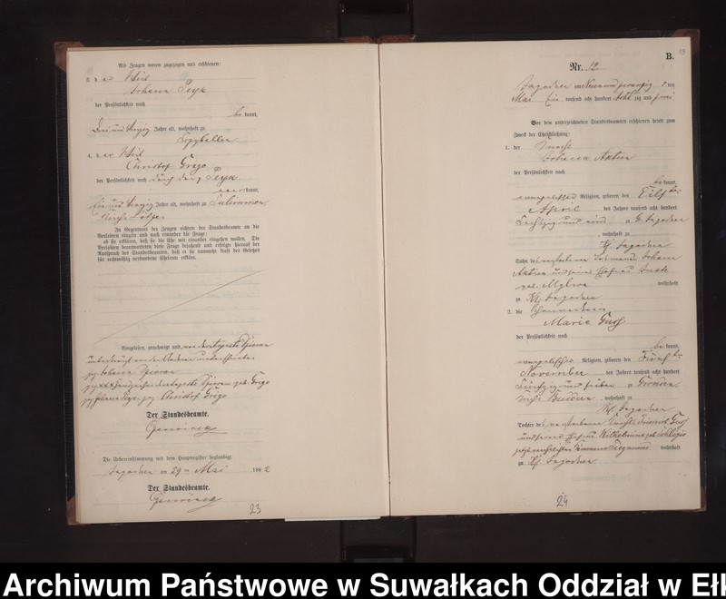 image.from.unit.number "Heiraths-Neben-Register des Preussischen Standes-Amtes Rydzewen Kreis Loetzen"