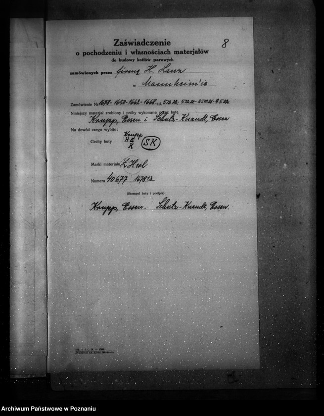 Obraz 12 z jednostki "Majętność Osowo Stare pow. obornicki, własność. Tessmer nr woj. kotła 3718"