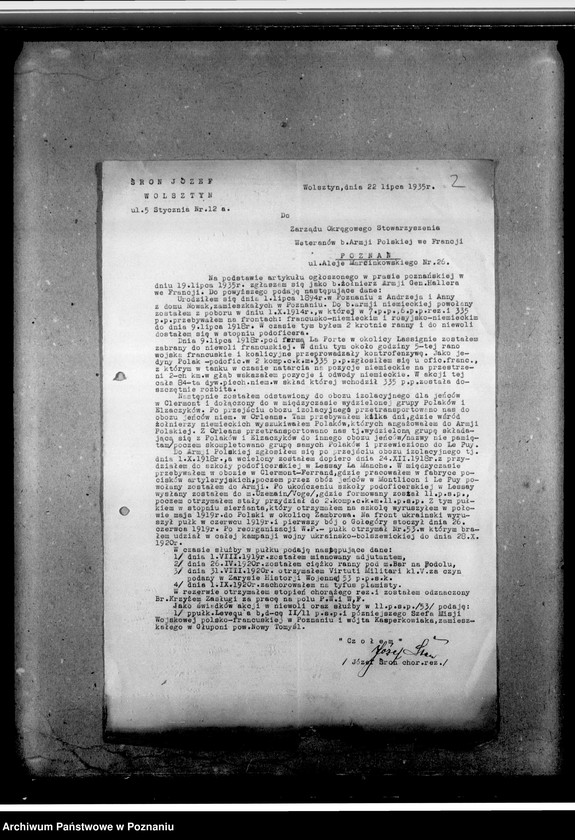 Obraz 6 z jednostki "Sprawy organizacyjne i personalne, korespondencja - członkowie, skład zarządu, sprawozdania z uroczystości, protokoły, zawiadomienia"