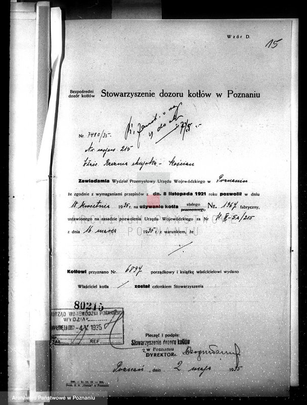 Obraz 19 z jednostki "Zarząd Miejski w Kościanie Rzeźnia Miejska nr woj. kotła 215"