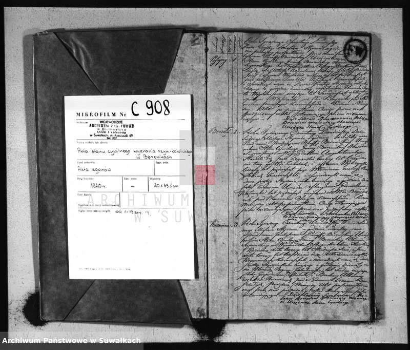 Obraz 3 z jednostki "Akta Zeszłych Gminy Berznickiey od dnia 1-o Stycznia 1820 Roku"