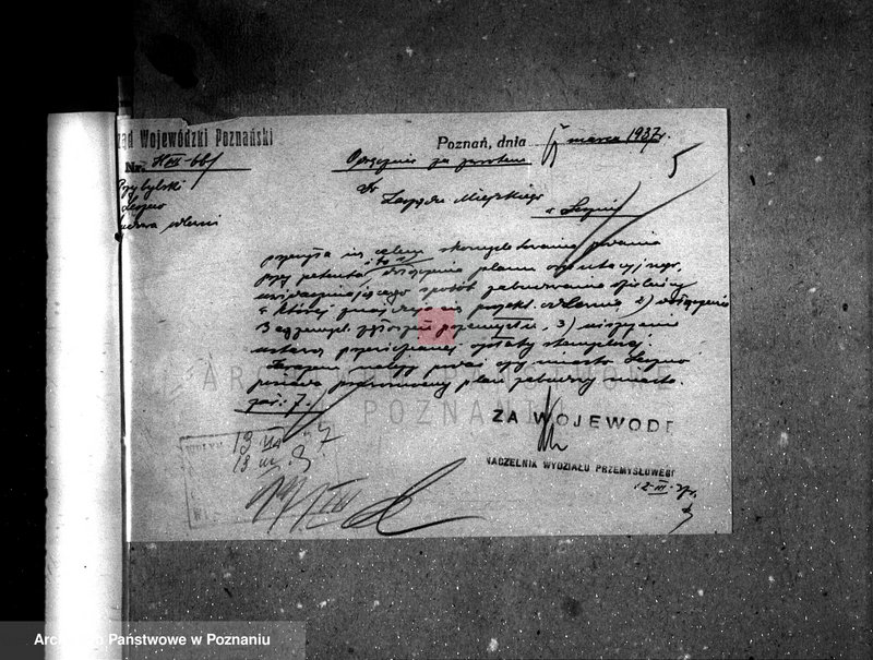 Obraz 9 z jednostki "Zatwierdzenie zakładu przemysłowego /odlewni metalu/ F. Przybylskiego w Lesznie"