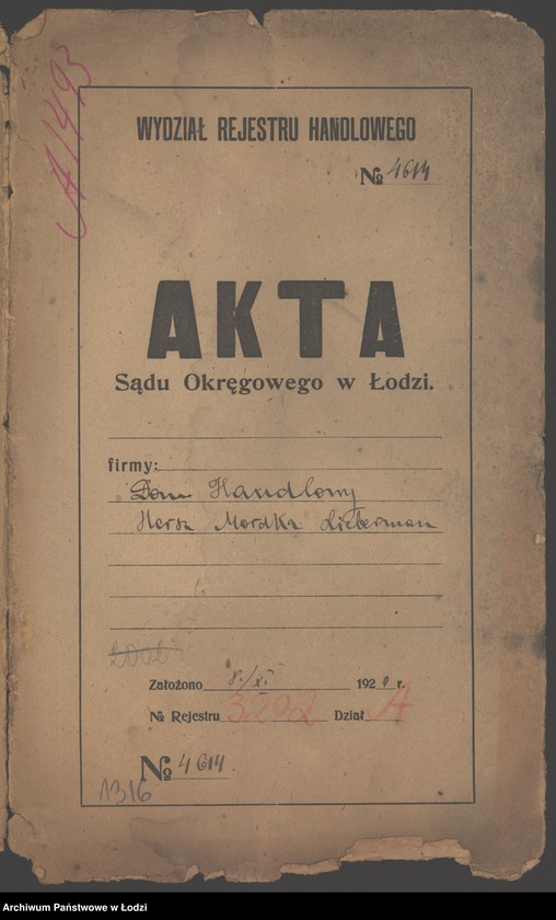 Obraz 2 z jednostki "Dom Handlowy- Hersz Mordka Lieberman"