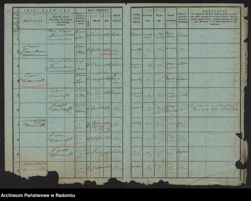 image.from.unit.number "Księga ludności miasta Radomia. 253- 316"