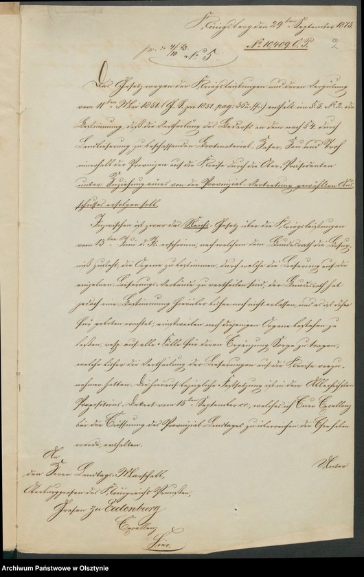 image.from.unit.number "Acta des [21]ten Provinzial-Landtages der Stände des Königreichs Preußen Wahlen"