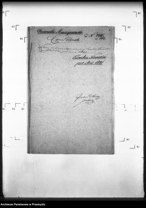 Obraz 5 z jednostki "[Kopie ksiąg metrykalnych parafii Nowa Wieś z filią Łosie (dekanat Muszyna)]"