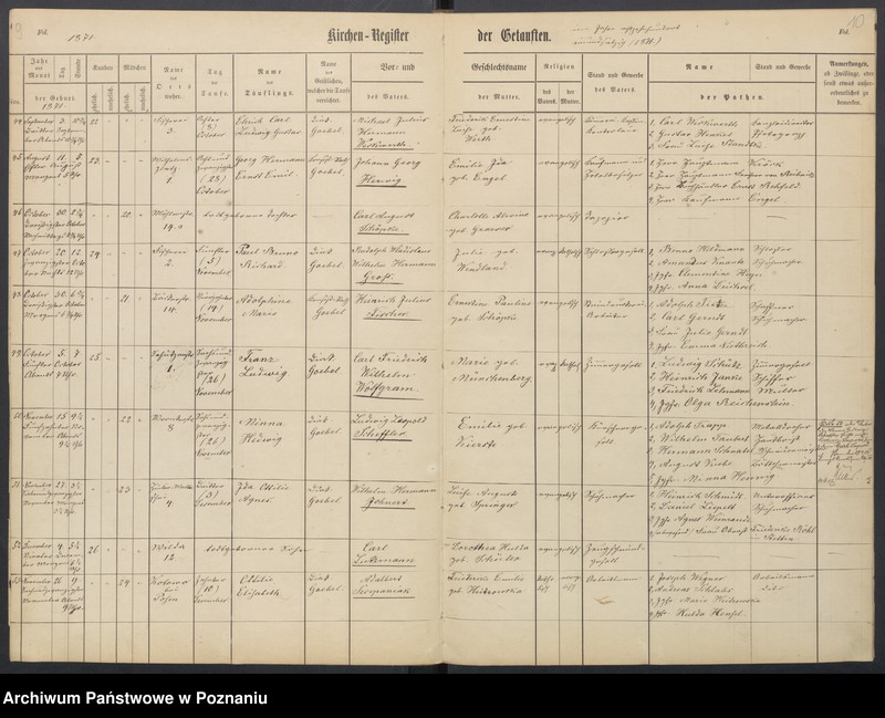 Obraz 8 z jednostki "[Akta urodzeń i chrztów, ślubów, zgonów]"