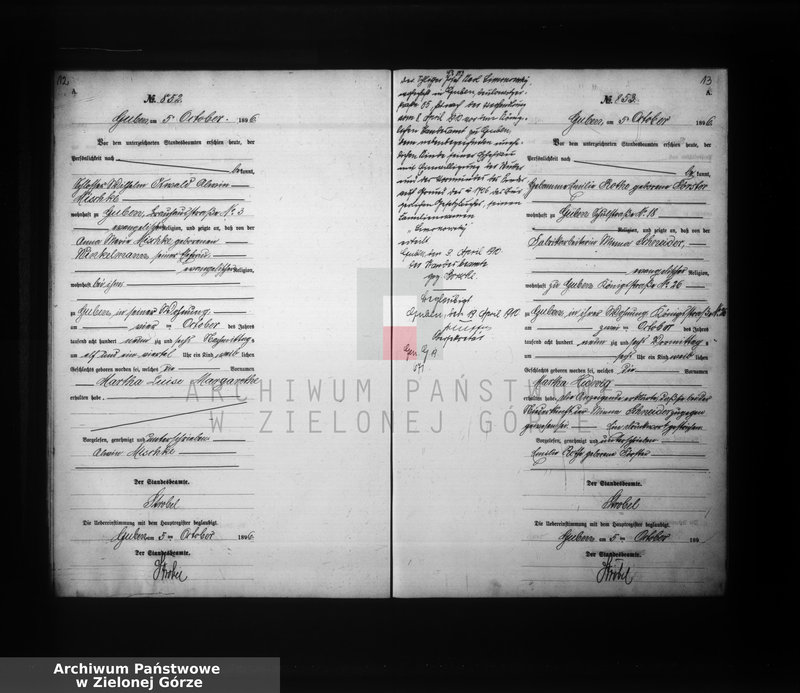 image.from.unit.number "Geburts-Neben-Register, Band III von No 839 bis No 1095"