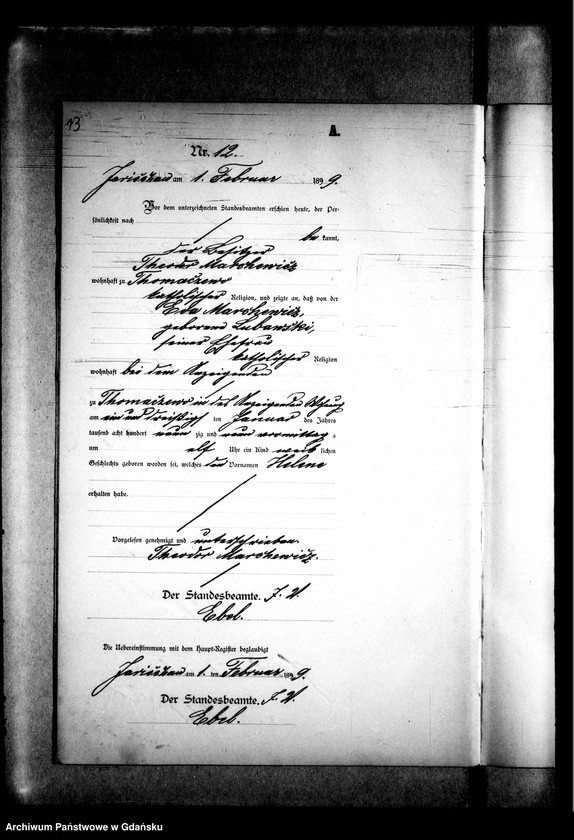 Obraz 17 z jednostki "Księga urodzeń"