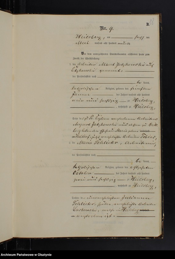 image.from.unit.number "Heiraths-Neben-Register Nr 1 - 28"