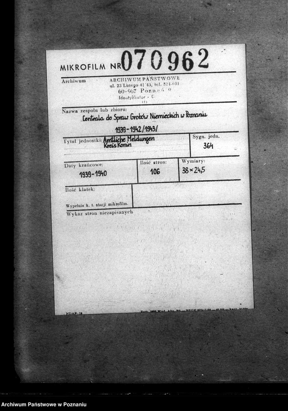 Obraz 2 z jednostki "Amtliche Meldungen Kreis Konin"