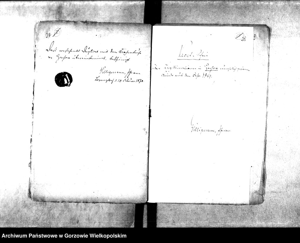 image.from.unit.number "Duplikate der Kirchenbücher von der Parochie Lorenzdorf (Wawrów) und Zechow (Czechów)"