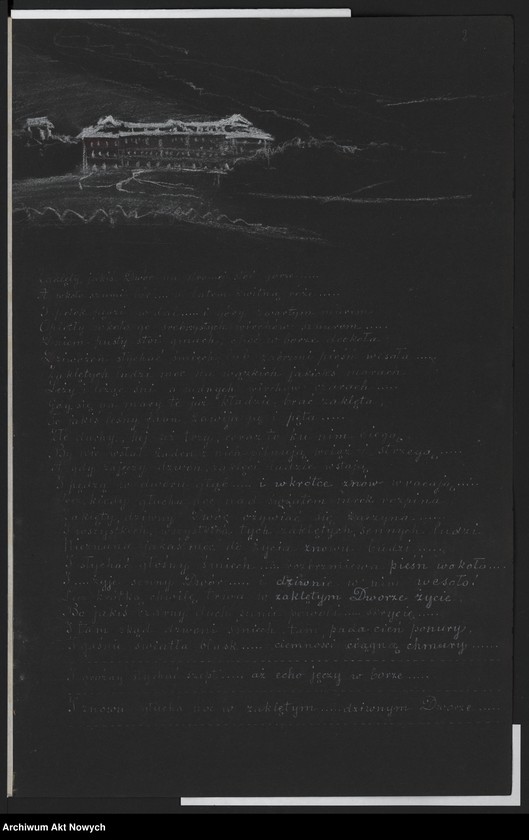 image.from.unit.number "6 listopada 1910; Sanatorium Zakopane. Album wierszy i rysunków ofiarowany przez Sanatorium dla Piersiowo Chorych w Zakopanem, zawiera także toast dr Józefa Skłodowskiego"