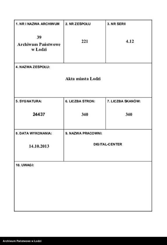 Obraz 1 z jednostki "[Spis ludności Łodzi] Adamek - Adaś"