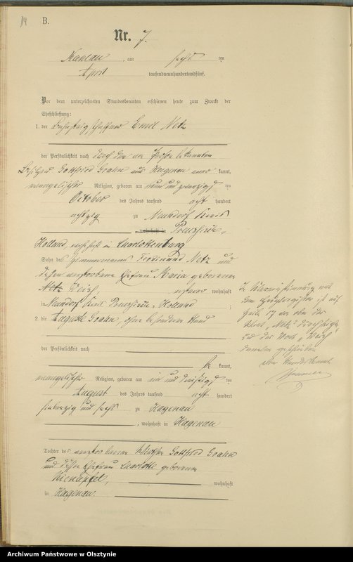 image.from.unit.number "Heiraths-Neben-Register Nr 1 - 27"