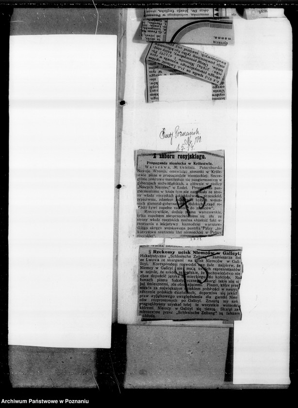 Obraz 9 z jednostki "Sprawy Polaków na terenie zaborów i zagranicą [Wycinki prasowe]"