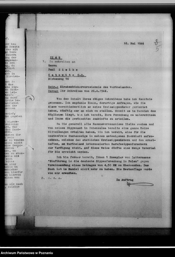 Obraz 9 z jednostki "[Kwerenda genealogiczna - dotyczy Paula Zielke z Katowic]"