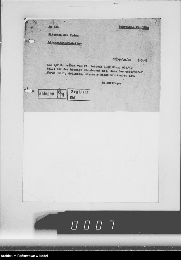 Obraz 5 z jednostki "Betr.Korrespondenz Buchhaltung mit dem Ä[ltesten] d[er] J[uden] Nr.801-1200"