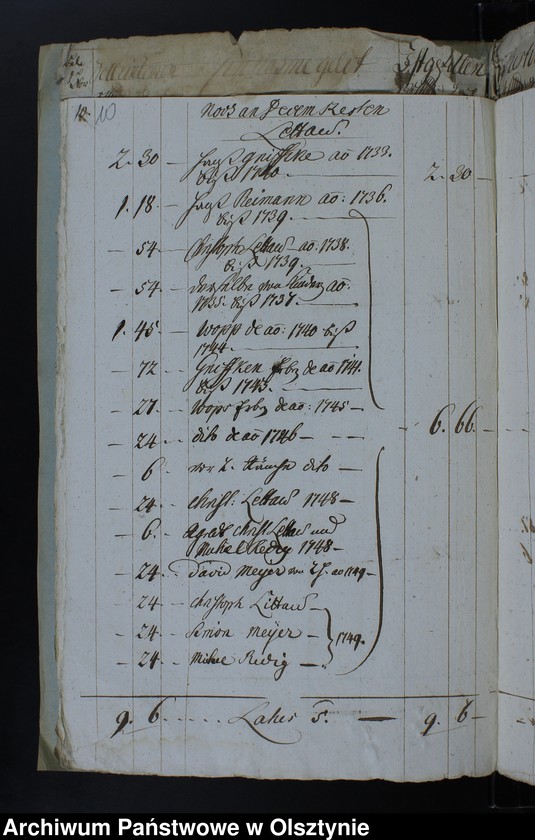 image.from.unit.number "Jahr Kirchen Rechnung der Waltersdorfschen Kirche aller Einnahme und Ausgabe wie auch Bau-Rechnung"