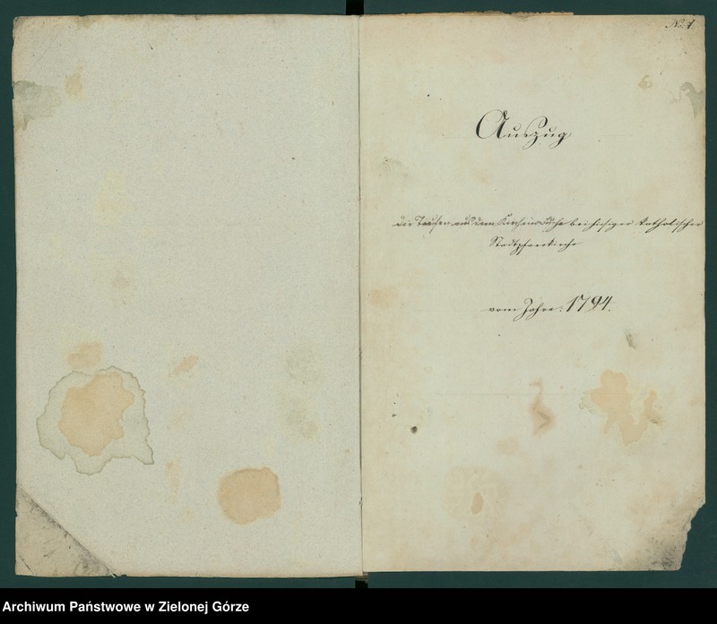 image.from.unit "Auszug der Taufen aus dem Kirchen - Buch bei hiesiger katholischer Stadt Pfarrkirche angefangen vom Jahre 1794"