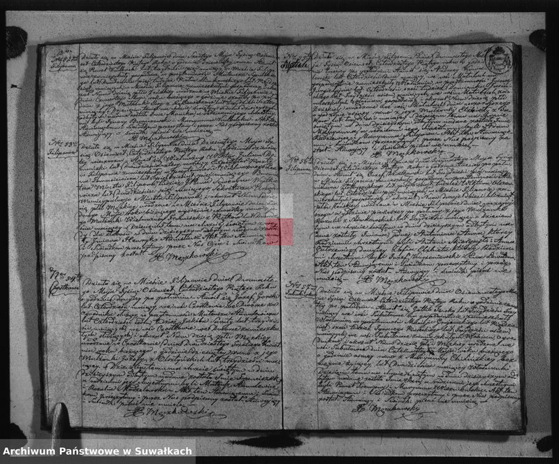 image.from.unit.number "Duplikat Urodzonych, Zaślubionych i Zejscia Parafii Filipowskiej za rok 1845"