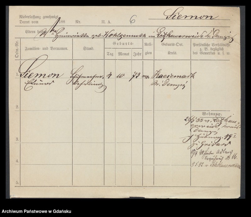 image.from.unit.number "Karty meldunkowe: Siemon - Simoleit"