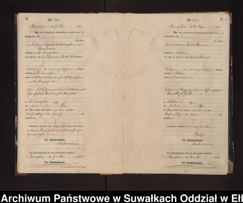image.from.unit.number "Sterbe-Neben-Register des Preussischen Standes-Amtes Gr. Konopken Kreis Loetzen"