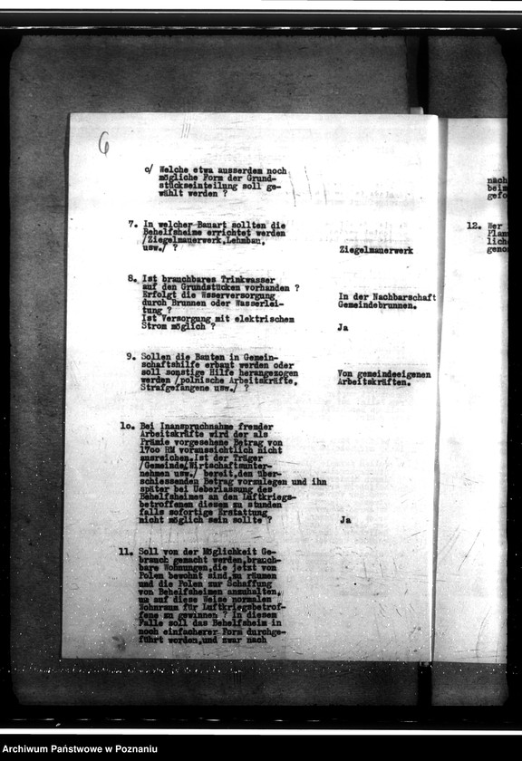 Obraz 11 z jednostki "Bau von Behelfsheimen in Dobberschütz (Dobrzyca). Baracken"