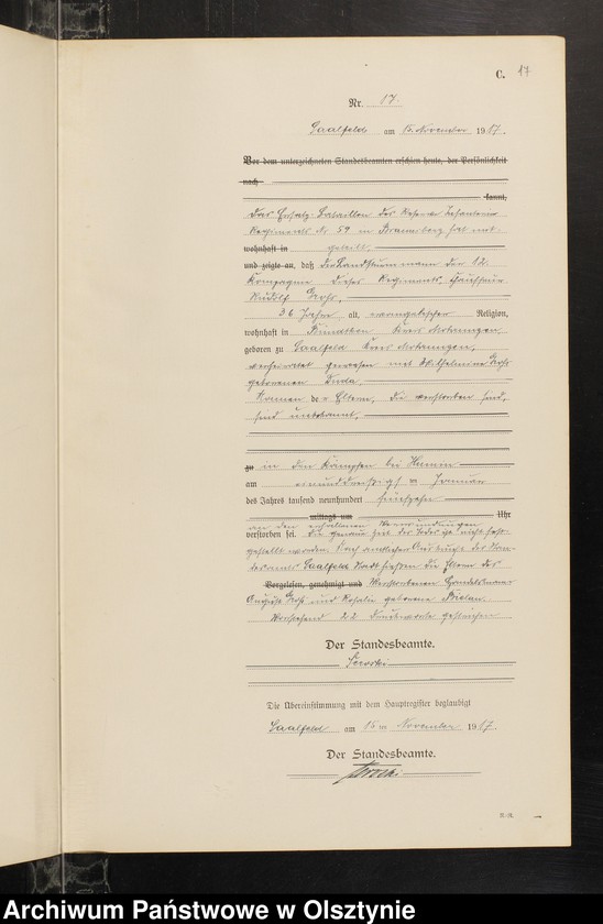 image.from.unit.number "Sterbe-Neben-Register Nr 1 - 21"